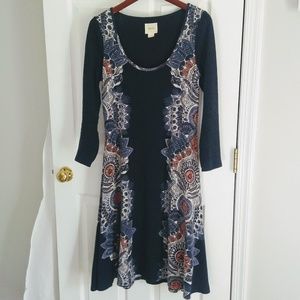 Anthropologie Maeve Navy Sweater Dress